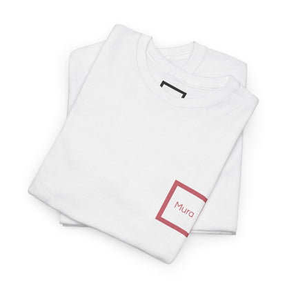 Tee-shirt blanc Mura, œuvre Le visage de la Femme — porté