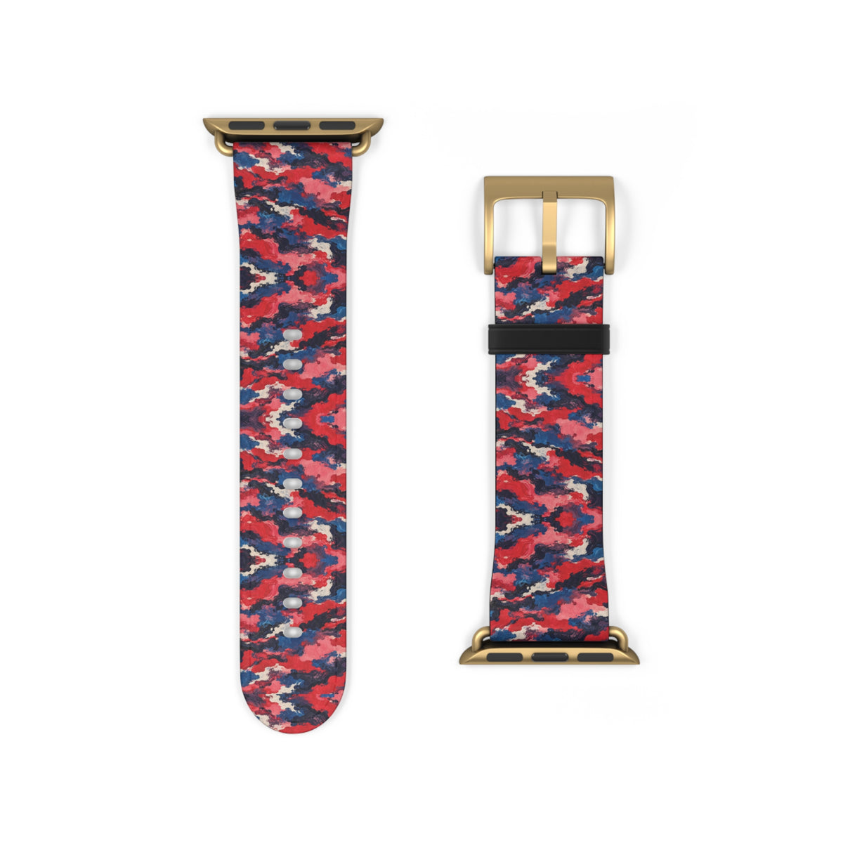 Bracelet Apple Watch Magméan, fragments rose, rouge et bleu – Mura Défense
