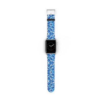 Bracelet Apple Watch Tsunéan, vagues bleues et blanches – Mura Défense