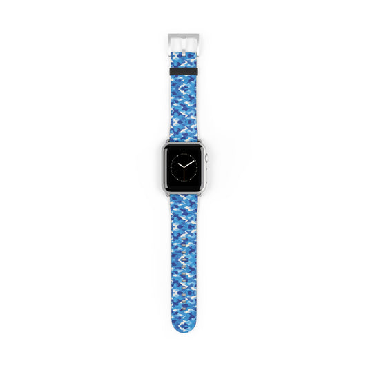 Bracelet Apple Watch Tsunéan, vagues bleues et blanches – Mura Défense