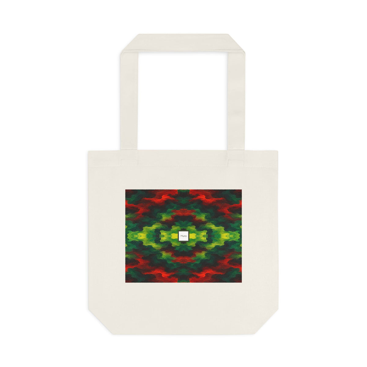 Tote bag Témérité, éclats rouges et verts sur fond noir – Mura Défense