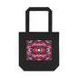Tote bag Magméan, fragments rose, rouge et bleu – Mura Défense