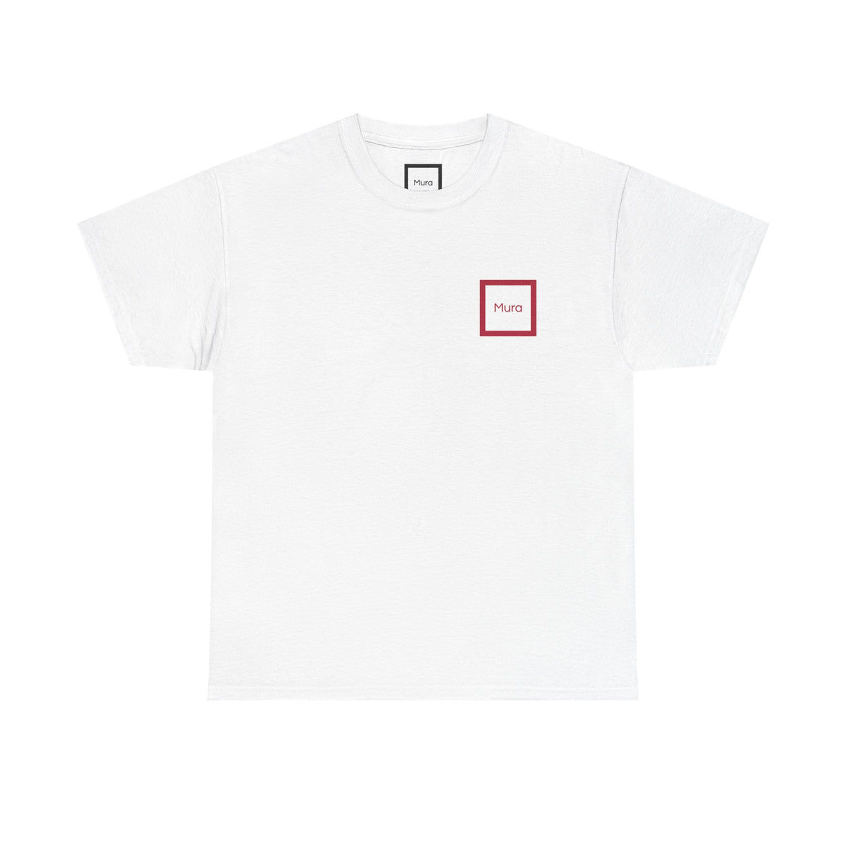 Tee-shirt blanc Mura, œuvre Océan de lave — porté