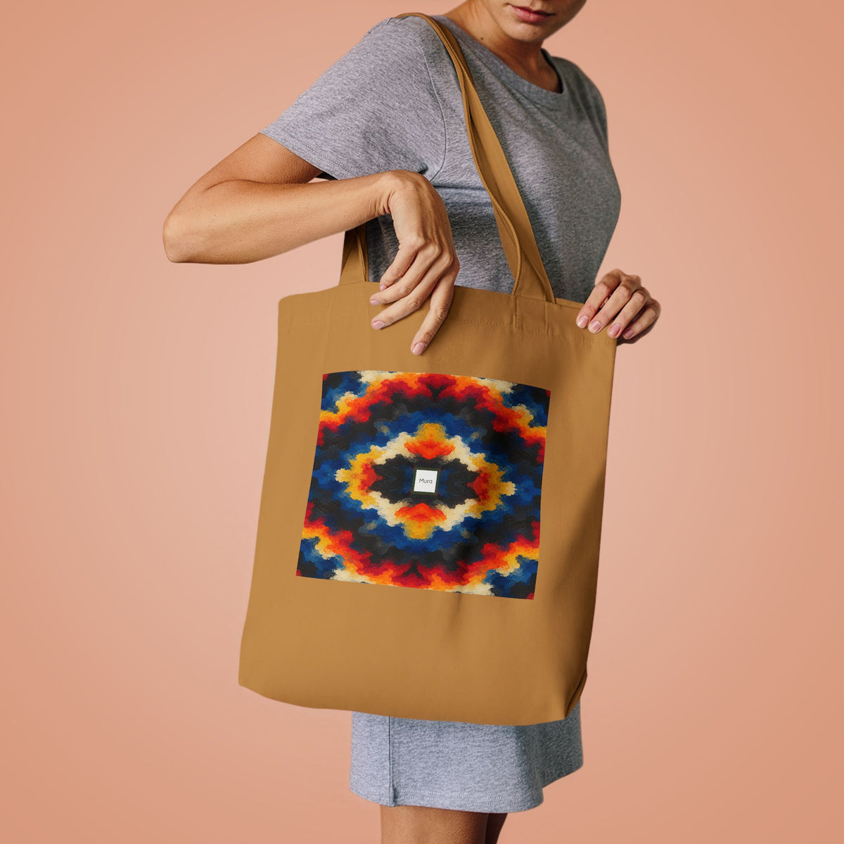 Tote bag Sdust, chevrons orange, bleus et rouges – Mura Défense