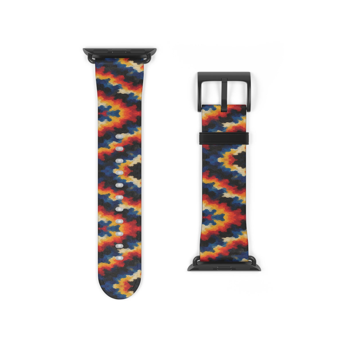 Bracelet Apple Watch Sdust, chevrons orange, bleus et rouges – Mura Défense