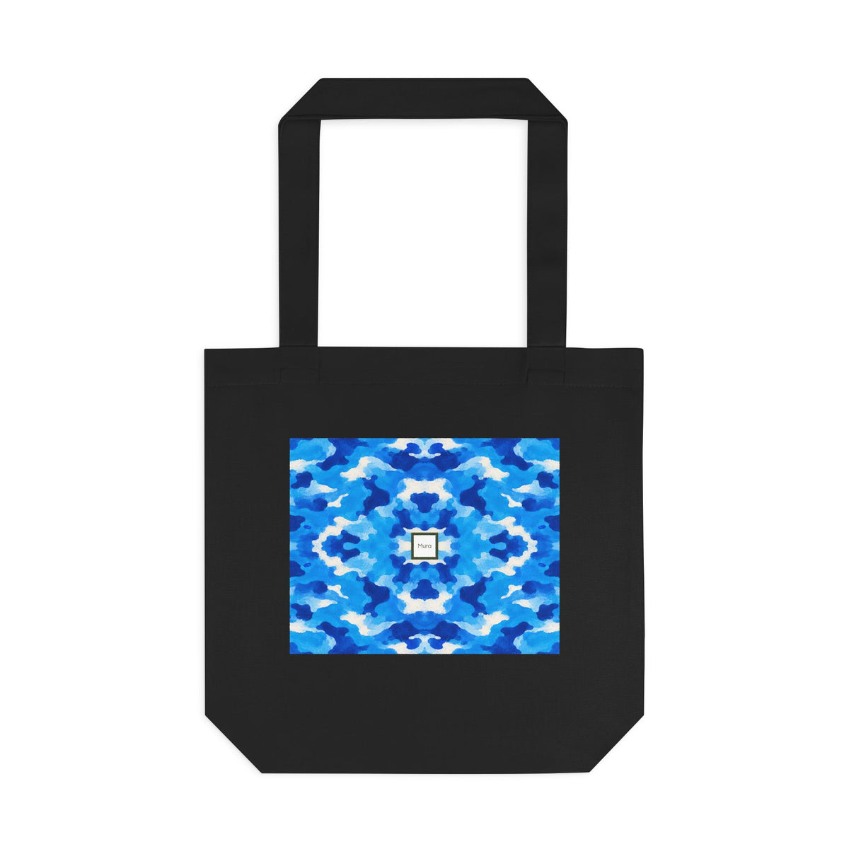 Tote bag Tsunéan, vagues bleues et blanches – Mura Défense