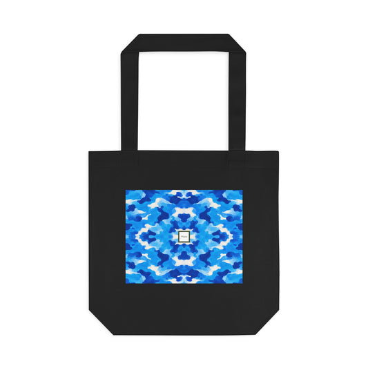 Tote bag Tsunéan, vagues bleues et blanches – Mura Défense