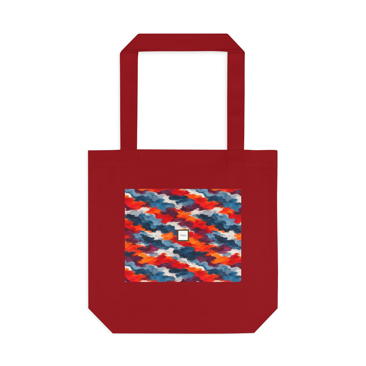 Tote bag Rangel, formes rouges, bleues et blanches entremêlées – Mura Défense