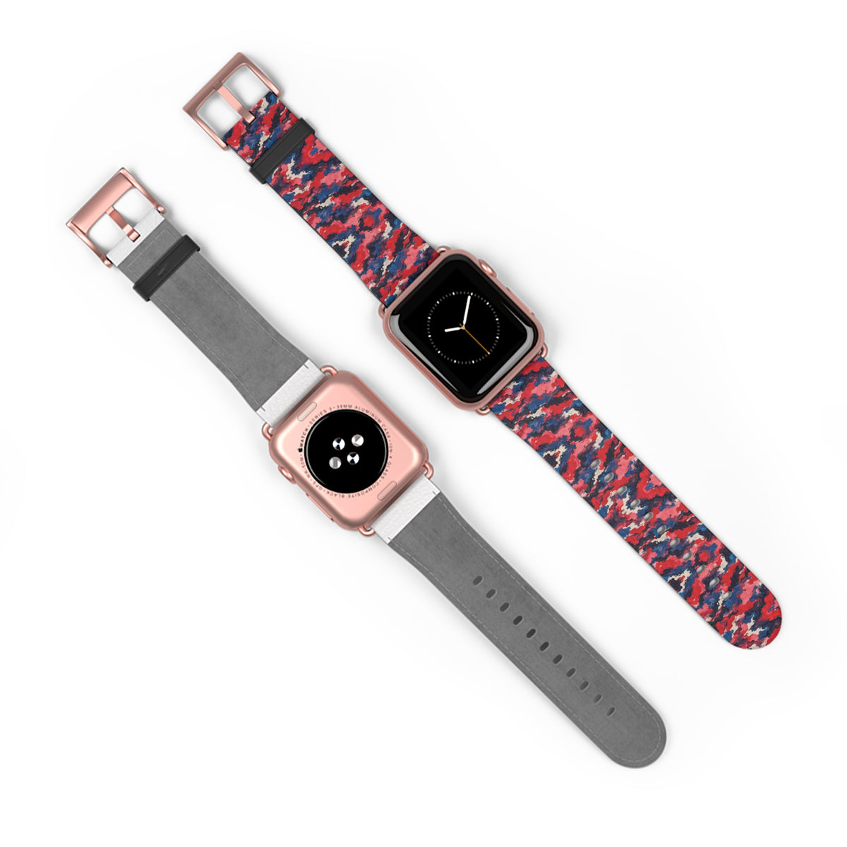 Bracelet Apple Watch Magméan, fragments rose, rouge et bleu – Mura Défense