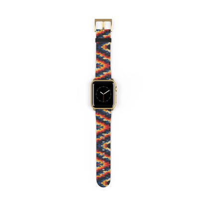 Bracelet Apple Watch Sdust, chevrons orange, bleus et rouges – Mura Défense