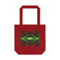 Tote bag Témérité, éclats rouges et verts sur fond noir – Mura Défense
