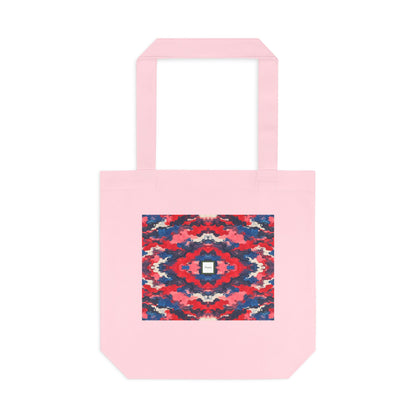 Tote bag Magméan, fragments rose, rouge et bleu – Mura Défense