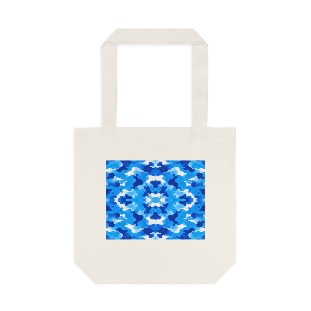 Tote bag Tsunéan, vagues bleues et blanches – Mura Défense