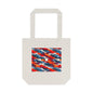 Tote bag Rangel, formes rouges, bleues et blanches entremêlées – Mura Défense