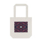 Tote bag Invisombre, motif bordeaux et violet sombre – Mura Défense