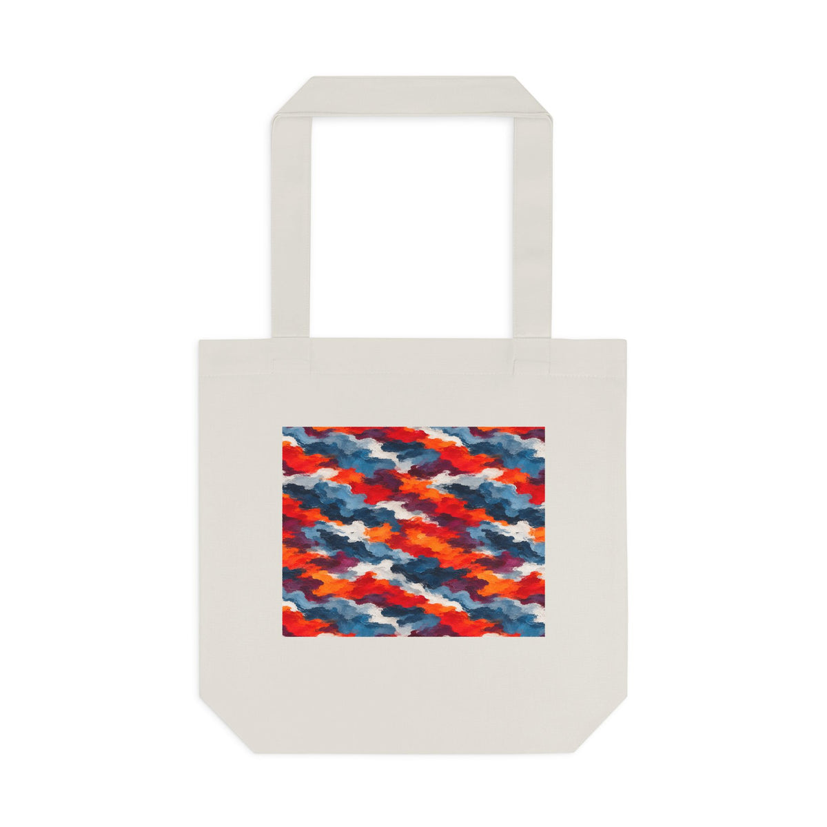 Tote bag Rangel, formes rouges, bleues et blanches entremêlées – Mura Défense