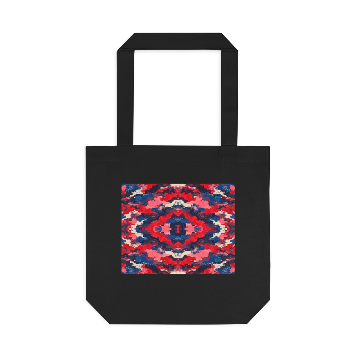 Tote bag Magméan, fragments rose, rouge et bleu – Mura Défense