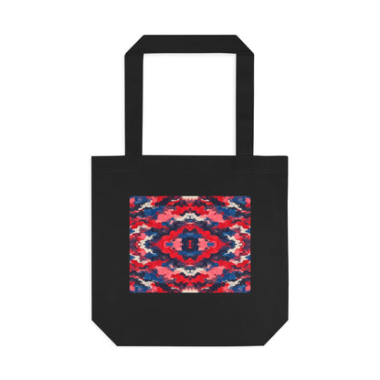 Tote bag Magméan, fragments rose, rouge et bleu – Mura Défense