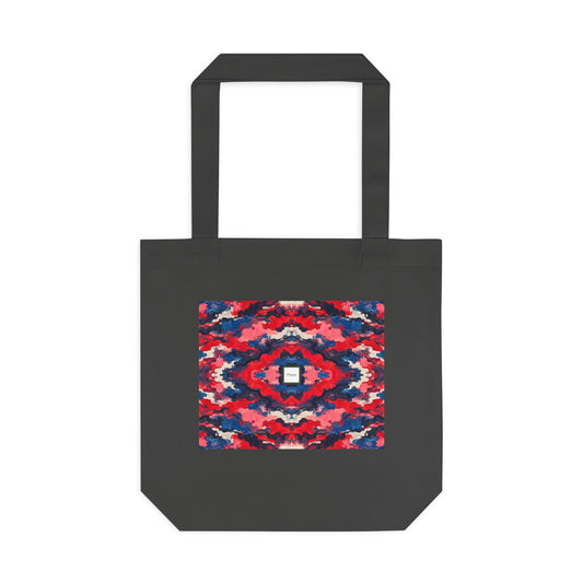 Tote bag Magméan, fragments rose, rouge et bleu – Mura Défense