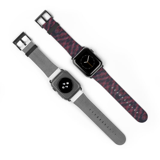 Bracelet Apple Watch Invisombre, motif bordeaux et violet sombre – Mura Défense