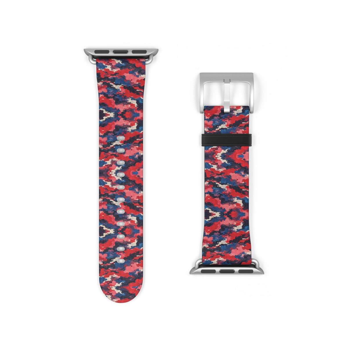 Bracelet Apple Watch Magméan, fragments rose, rouge et bleu – Mura Défense