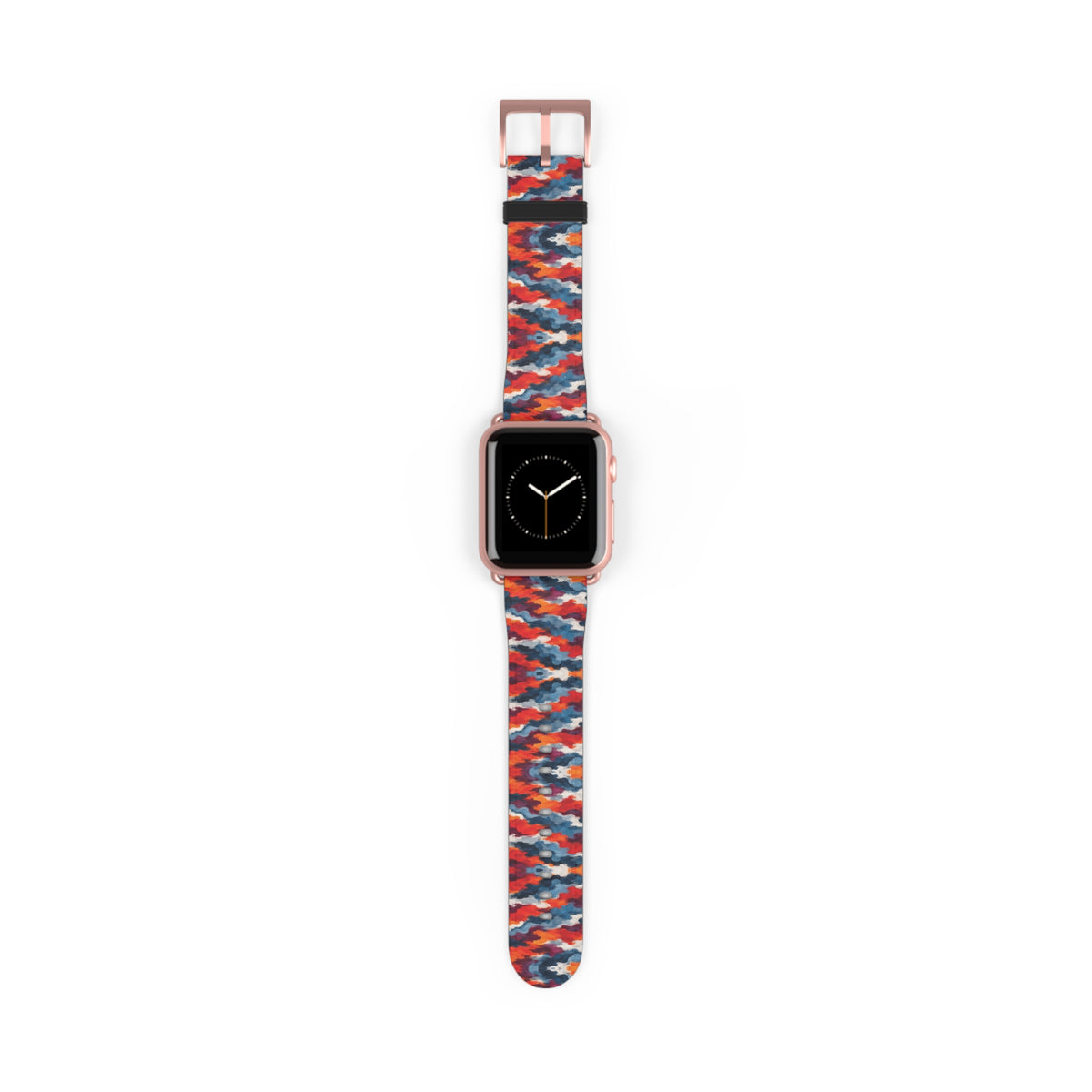 Bracelet Apple Watch Rangel, formes rouges, bleues et blanches entremêlées – Mura Défense