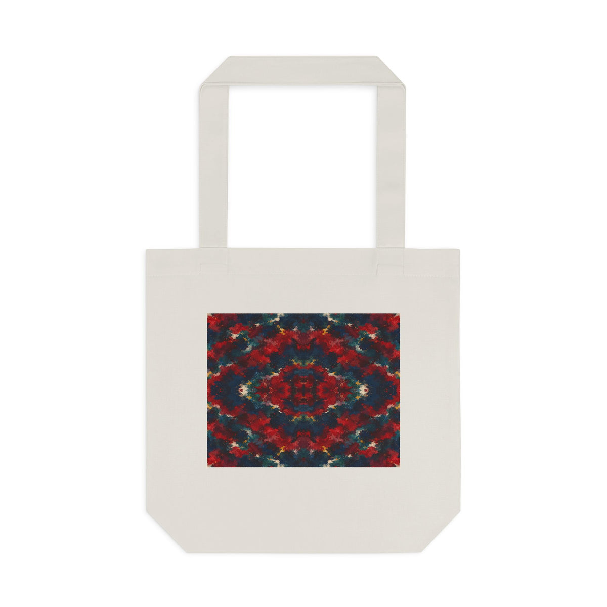 Tote bag Irascible, motifs rouge sombre sur fond noir – Mura Défense