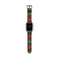 Bracelet Apple Watch Témérité, éclats rouges et verts sur fond noir – Mura Défense