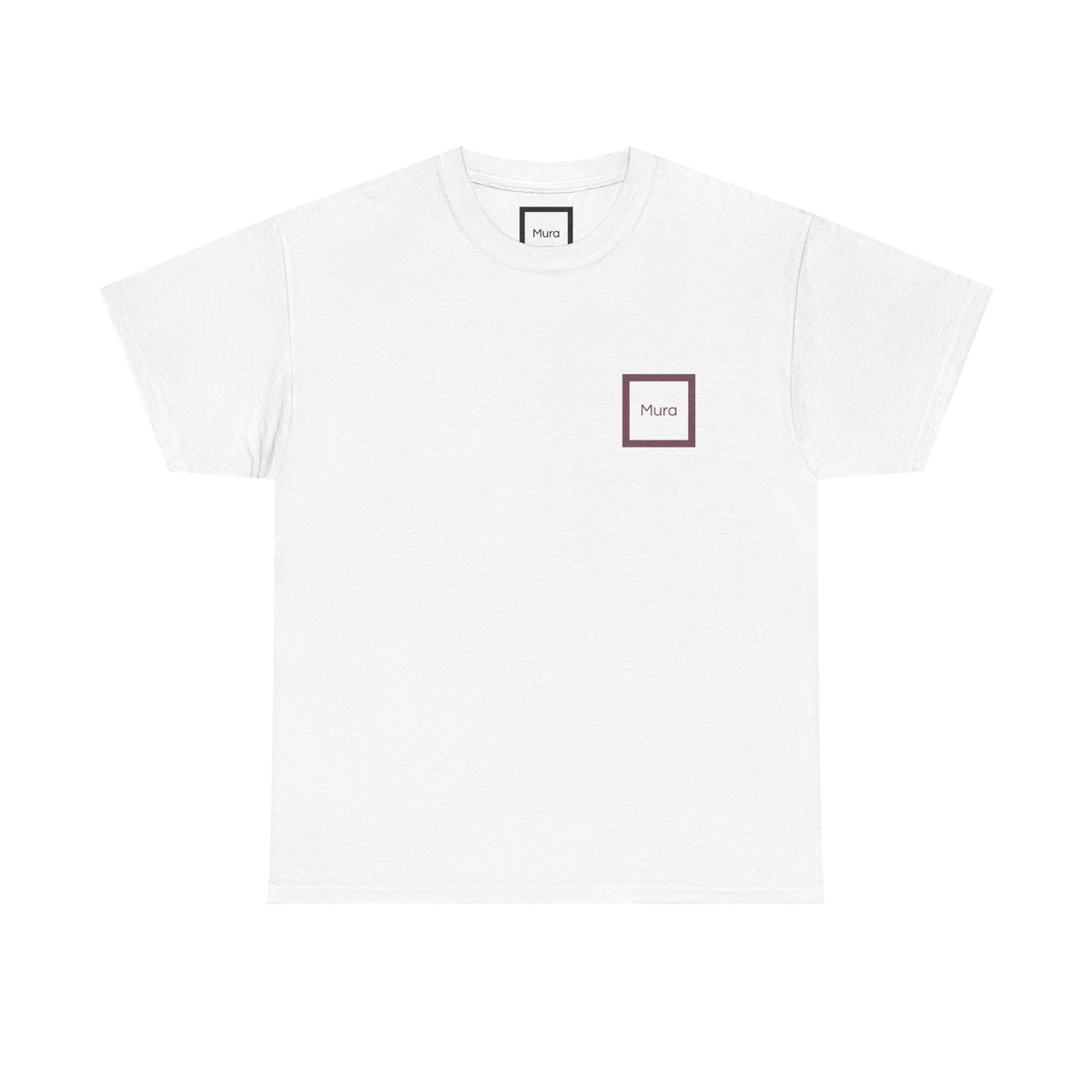 Tee-shirt blanc Mura, œuvre You Weren't Here I Really Miss You — porté