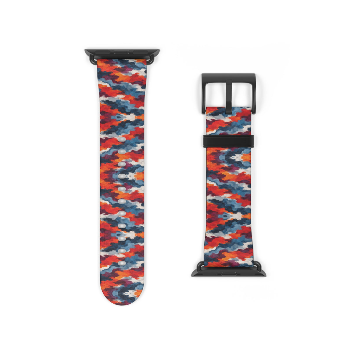 Bracelet Apple Watch Rangel, formes rouges, bleues et blanches entremêlées – Mura Défense