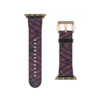 Bracelet Apple Watch Invisombre, motif bordeaux et violet sombre – Mura Défense