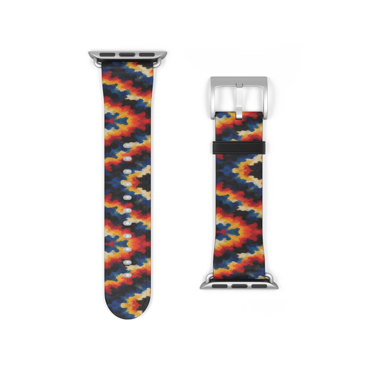 Bracelet Apple Watch Sdust, chevrons orange, bleus et rouges – Mura Défense