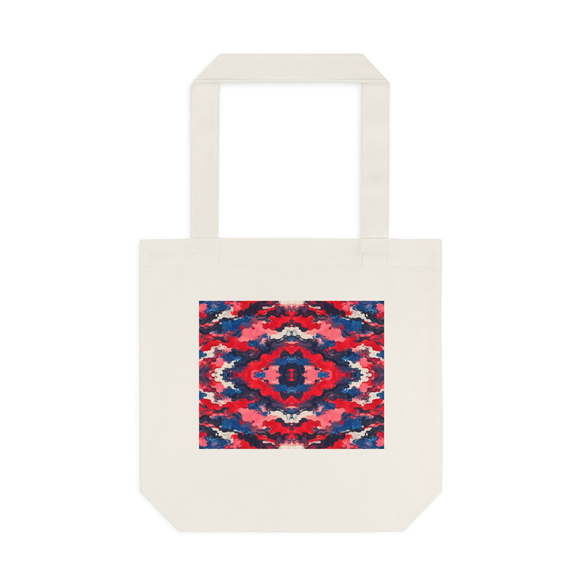Tote bag Magméan, fragments rose, rouge et bleu – Mura Défense
