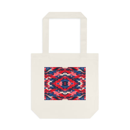 Tote bag Magméan, fragments rose, rouge et bleu – Mura Défense