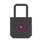Tote bag Invisombre, motif bordeaux et violet sombre – Mura Défense