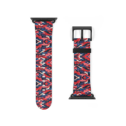 Bracelet Apple Watch Magméan, fragments rose, rouge et bleu – Mura Défense