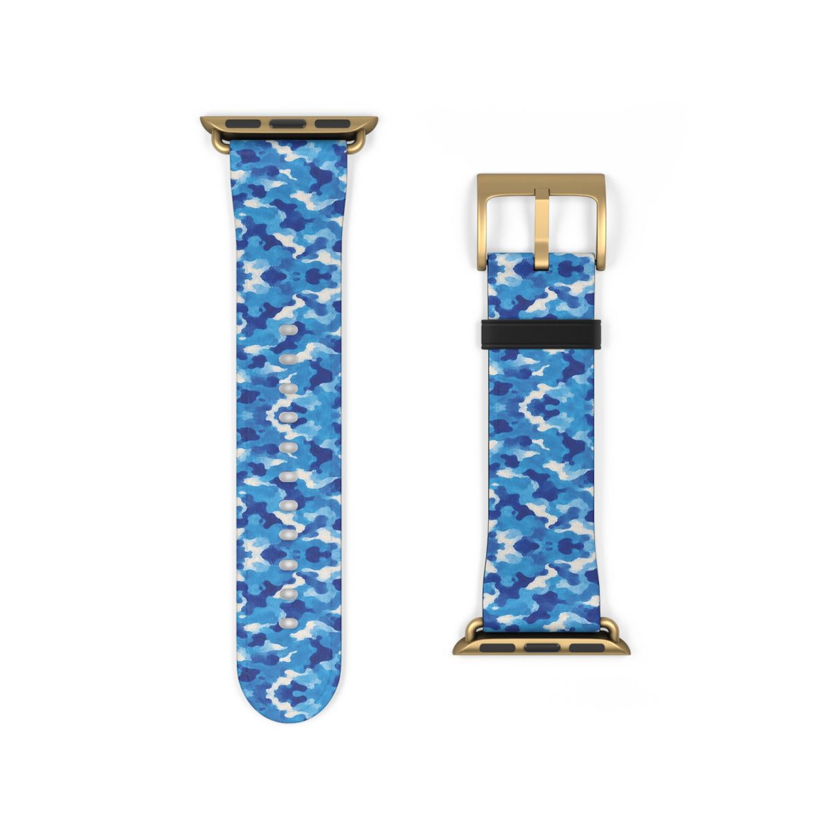 Bracelet Apple Watch Tsunéan, vagues bleues et blanches – Mura Défense