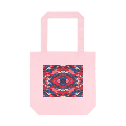 Tote bag Magméan, fragments rose, rouge et bleu – Mura Défense