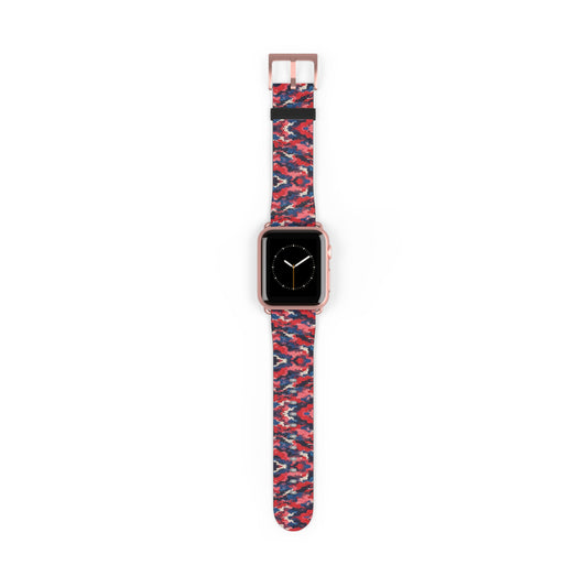 Bracelet Apple Watch Magméan, fragments rose, rouge et bleu – Mura Défense