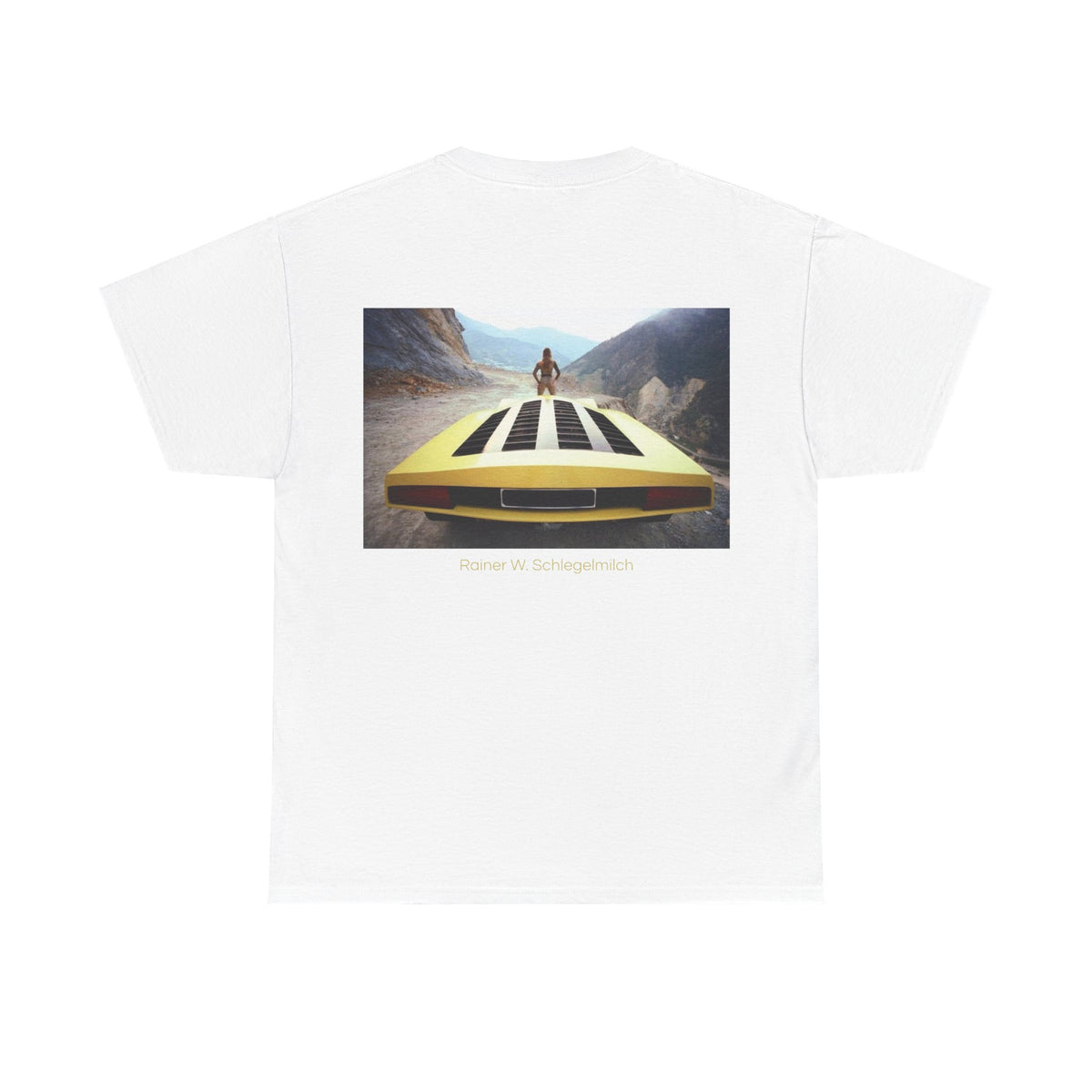 Tee-shirt Mura Rainer W. Schlegelmilch, concept-car des années 1970 — porté