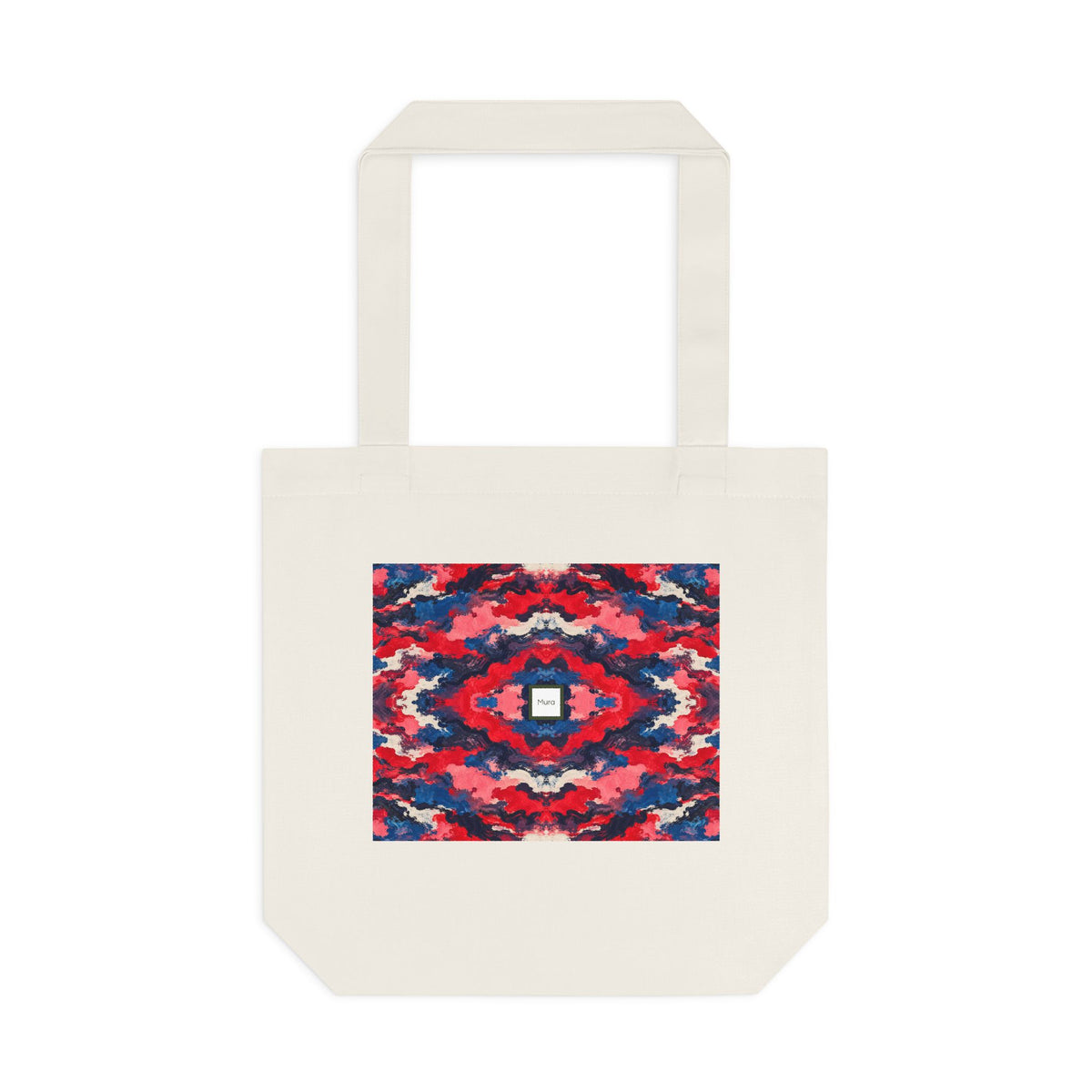 Tote bag Magméan, fragments rose, rouge et bleu – Mura Défense
