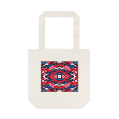 Tote bag Magméan, fragments rose, rouge et bleu – Mura Défense