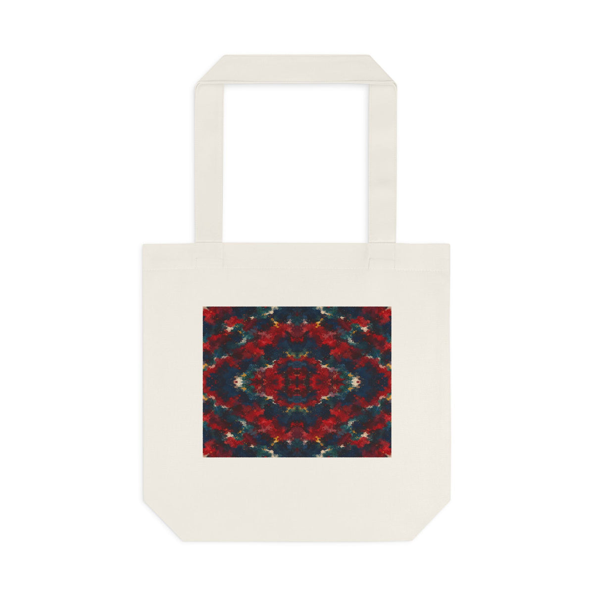 Tote bag Irascible, motifs rouge sombre sur fond noir – Mura Défense