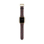 Bracelet Apple Watch Irascible, motifs rouge sombre sur fond noir – Mura Défense